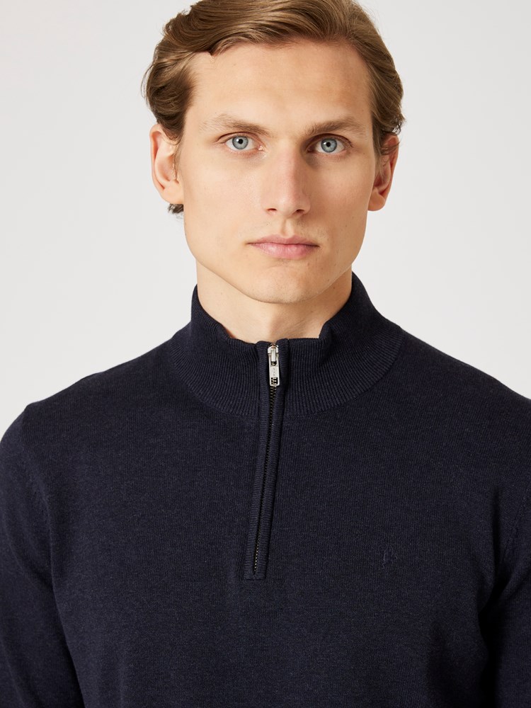 Dammers zip neck genser Dammers zip neck genser dark navy 5_Dammers zip neck genser R15.jpg_