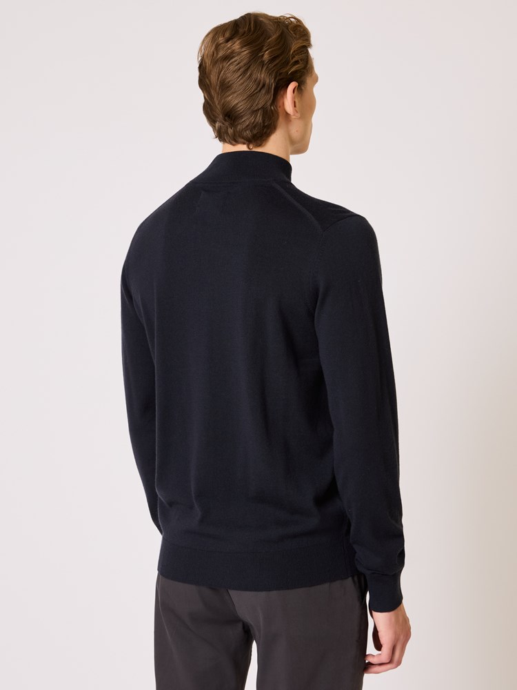 Merino zip neck strikkegenser Merino zip neck navy 4_Merino zip neck strikkegenser C27.jpg_