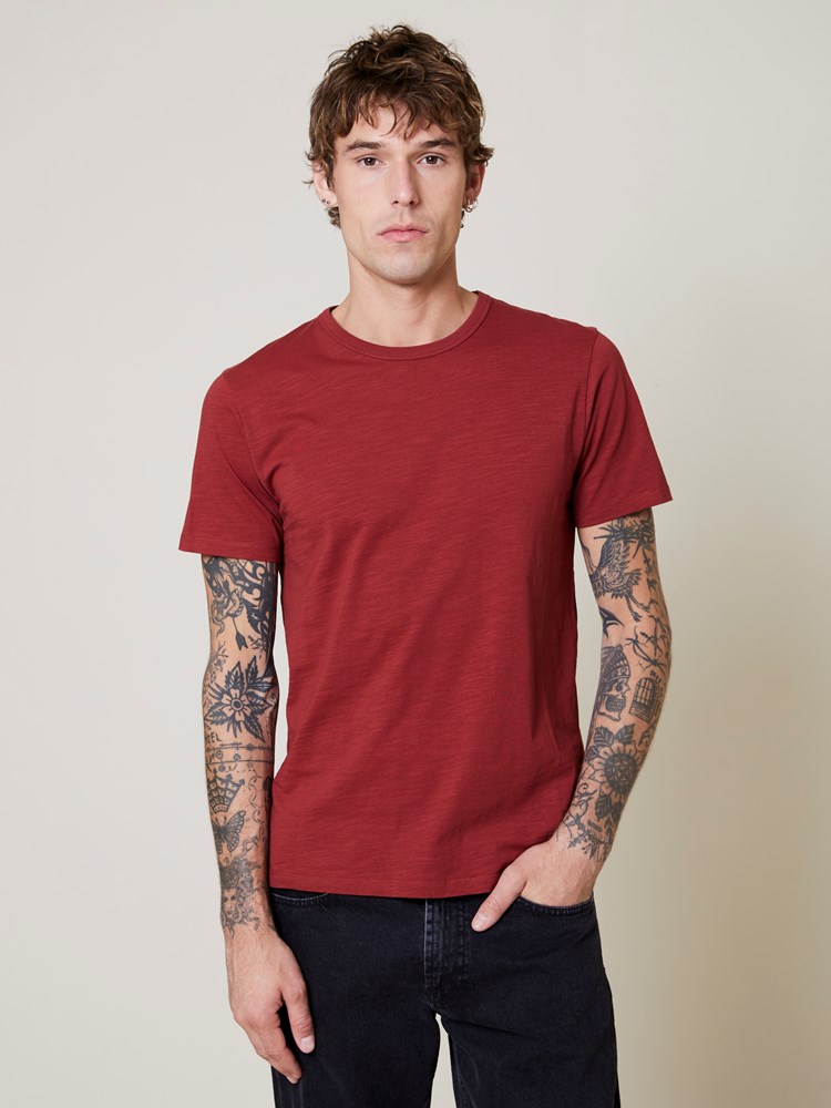 Slub t-shirt Slub t-shirt russet brown 4_Slub t-shirt AJP.jpg_